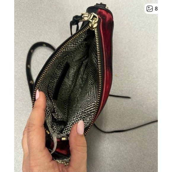 Mini MAC Oxblood Pony Hair Clutch Chain Strap Rebecca Minkoff Y2K - Picture 6 of 7